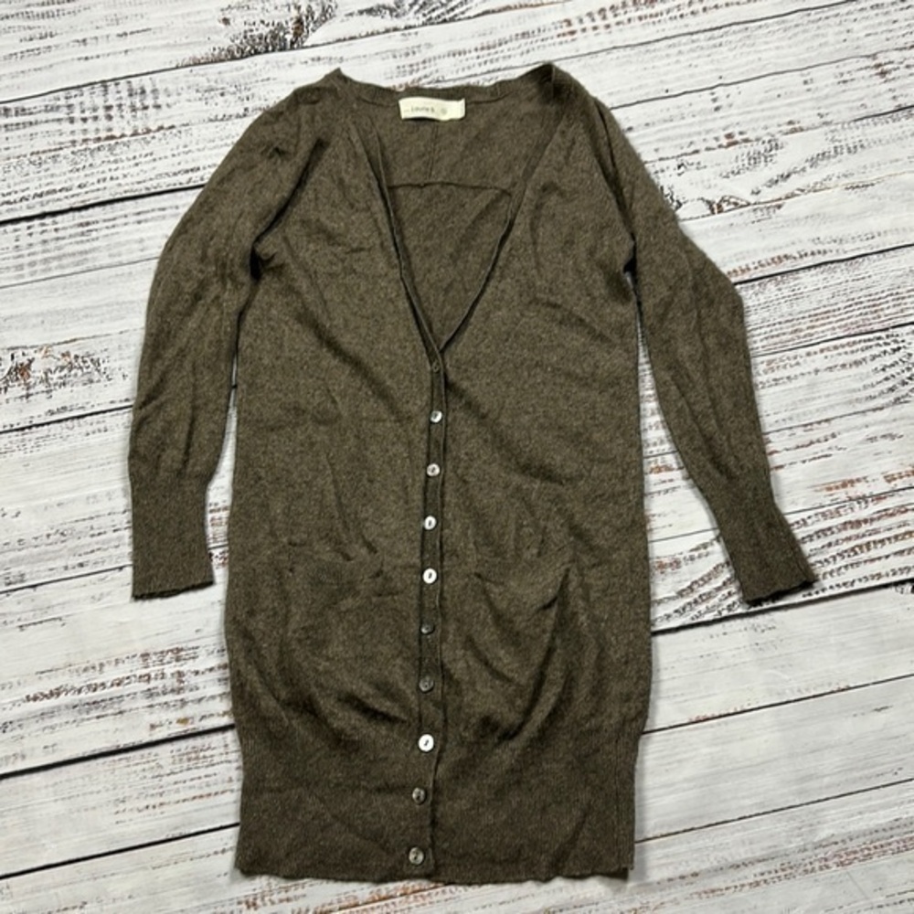Laurie B cashmere blend v neck‎ cardigan size small